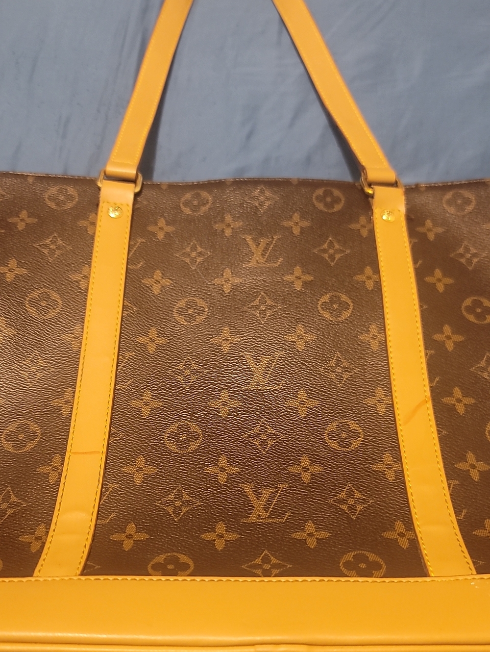 Louis Vuitton Monogram Tote with Yellow Leather Trim